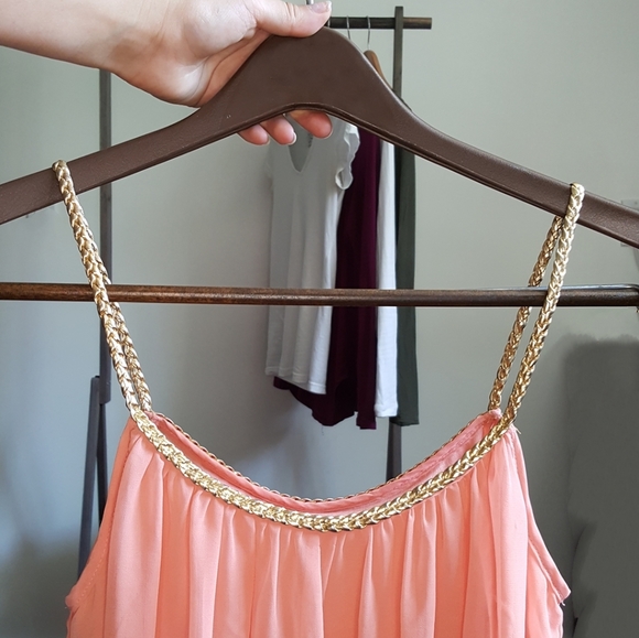 Soft pink floor length dress - Picture 3 of 6